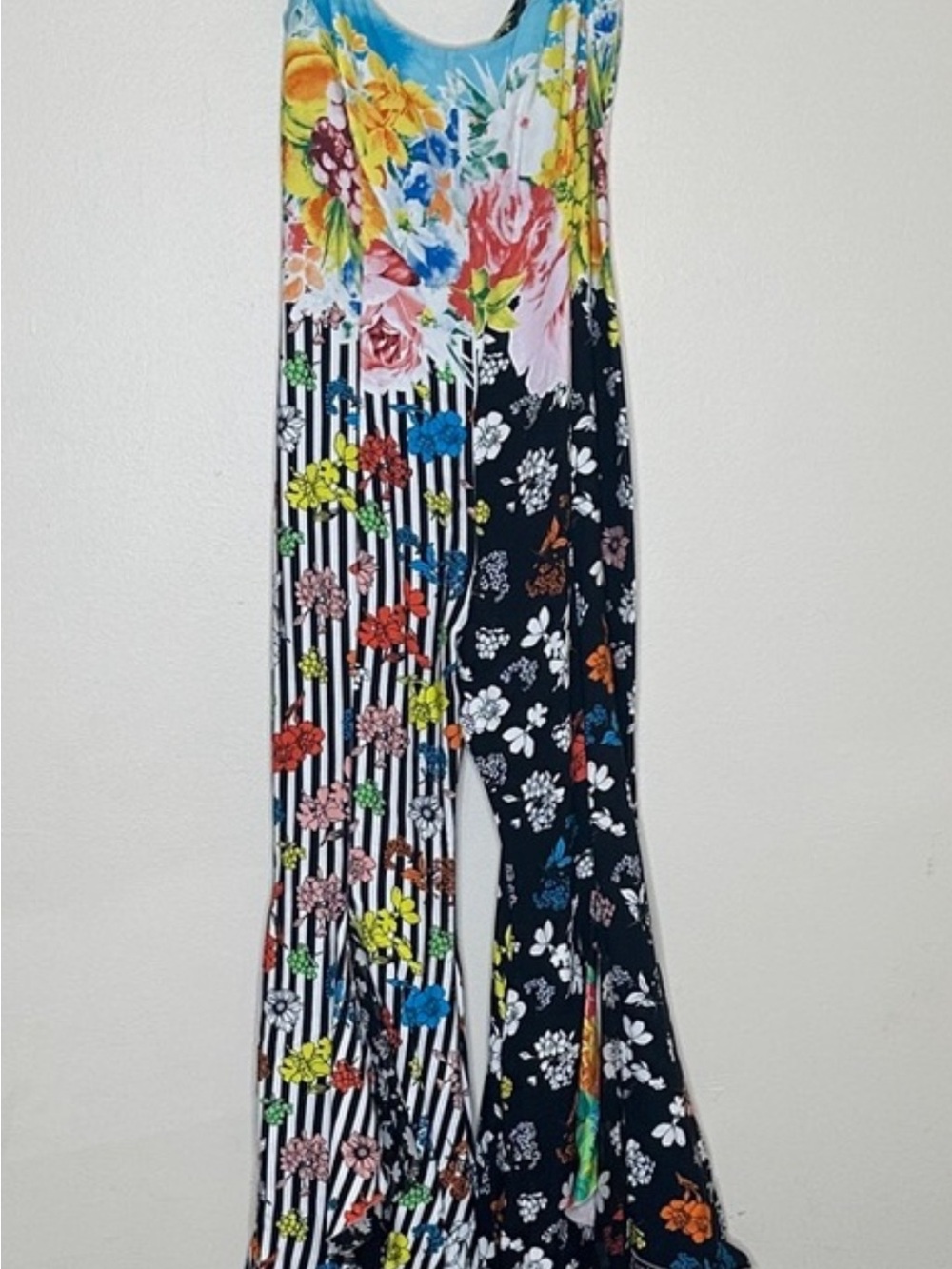 Versace SS 2019 Runway piece Mixed-Print Floral Jumpsuit — Multicolor